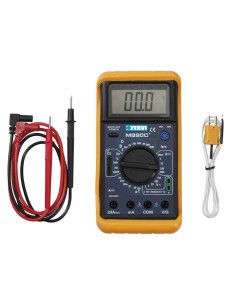 1 - Multimètre numérique écran lcd voltmètre ampèremètre testeur fervi t050