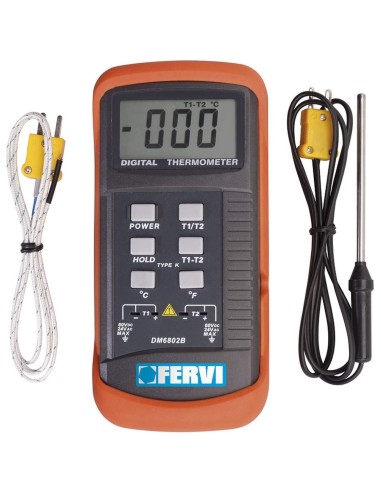 1 - Thermomètre numérique portable sonde température fervi t063