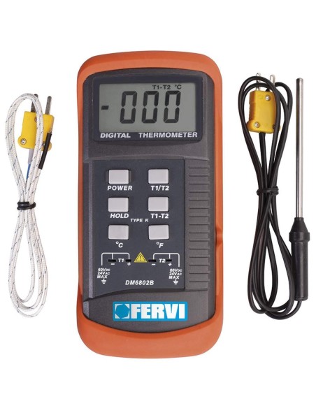 1 - Thermomètre numérique portable sonde température fervi t063