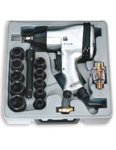 1 - Set kit cle a chocs pneumatique visseuse boulonneuse 1/2" 320nm fervi 0044