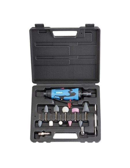 1 - Set meuleuse pneumatique a air comprime fervi 0050