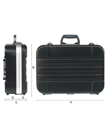 3 - Valise mallette porte outils en abs avec chariot (outils non inclus) fervi 0683