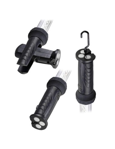 3 - 230V LAMPE LED RECHARGEABLE MAGNÉTIQUE CROCHETS EXTENSIBLES ATELIER FERVI 0840