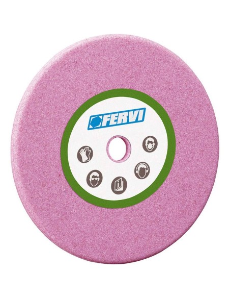 1 - Meule abrasive 80 grain rose corindon ø 100x4,5x10 mm fervi m159