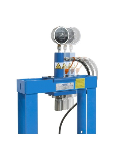 2 - Presse hydraulique de banc avec piston mobile 10 tonnes fervi p001/10
