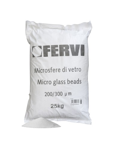 3 - 25 KG MICROSPHERE DE VERRE FINITION SABLAGE GRAIN 50 ÷ 70 FERVI 0581