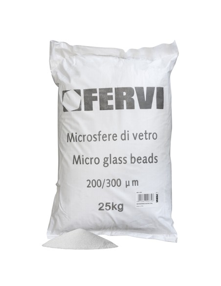 3 - 25 KG MICROSPHERE DE VERRE FINITION SABLAGE GRAIN 50 ÷ 70 FERVI 0581