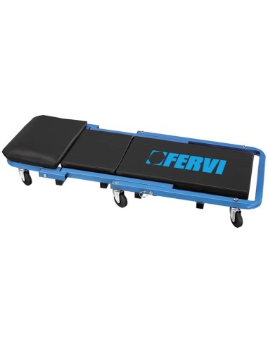 5 - 2 IN 1 CHARIOT DE VISITE ET TABOURET MECANICIEN D'ATELIER FERVI 0645/SS