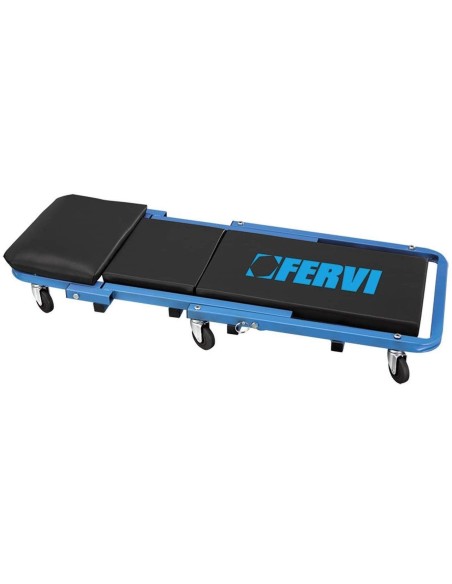 5 - 2 IN 1 CHARIOT DE VISITE ET TABOURET MECANICIEN D'ATELIER FERVI 0645/SS