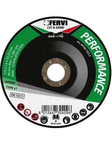2 - Disque de coupe metal 230x3x22 mm a-30-r-bf 80 performance fervi mtd6230/3.0