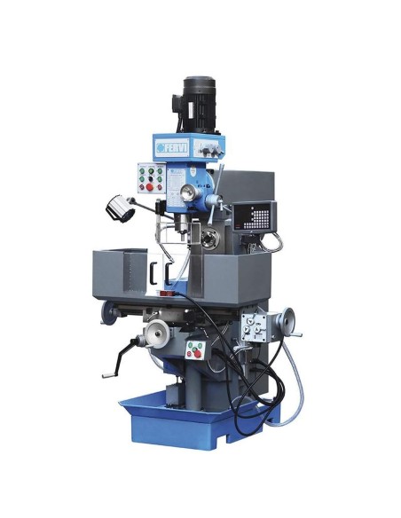 1 - Fraiseuse vertical universel tête rapide pour métal 400v 1,5kw fervi f050u