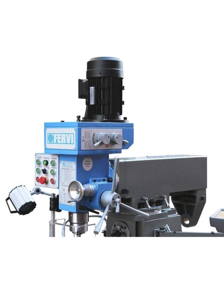 2 - Fraiseuse vertical universel tête rapide pour métal 400v 1,5kw fervi f050u