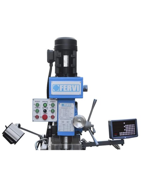3 - Fraiseuse vertical universel tête rapide pour métal 400v 1,5kw fervi f050u