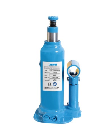 1 - Cric hydraulique de levage bouteille 2 tonnes fervi 0062/2