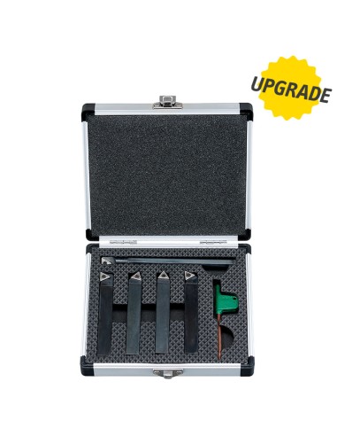 1 - Jeu de 5 outils a plaquettes 12 mm pour tour a metaux fervi b007/12