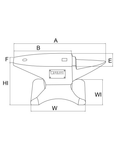2 - Enclume en fonte 5 kg Fervi 0265/05