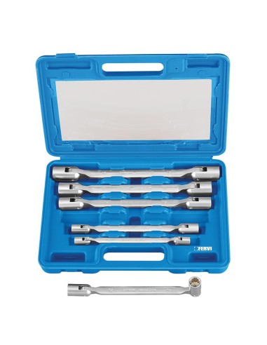 1 - Jeu de cles a douille double 8x9 - 18x19 Fervi 0340s