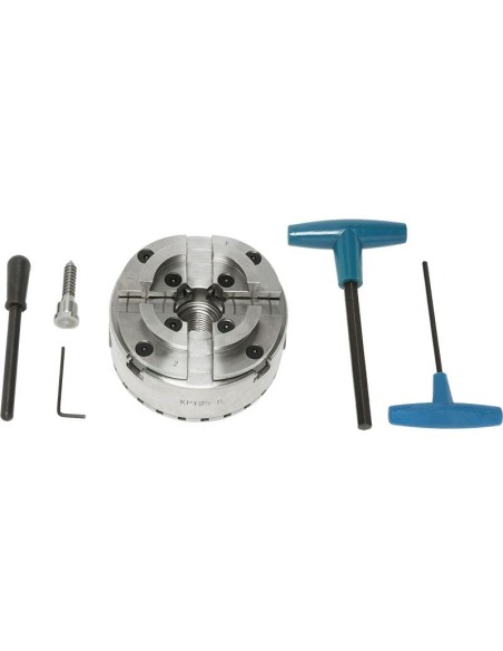 1 - Mandrin 4 mors autocentrant 95 mm 1 - 8 tpi pour tour a bois Fervi 0425/100