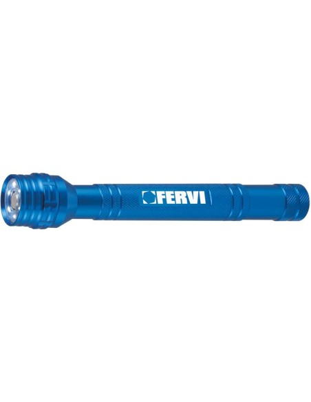 2 - Lampe de poche led avec aimant telescopique fervi 0492