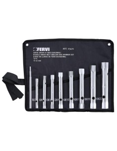 2 - Jeu de cle a douille hexagonales 6-22 mm Fervi 0540s