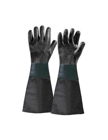 2 - Gants de sablage noirs 450 mm Fervi 0580/21