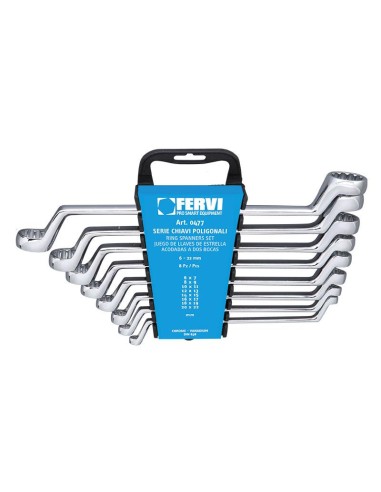 1 - Jeu de 8 cles polygonales 6x7 - 22x22 Fervi 0477