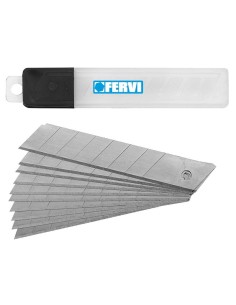 1 - kit de 10 lames de cutter 9 mm fervi 0627/l