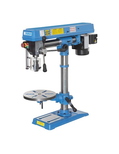 2 - Perceuse colonne de banc radiale par courroie 375w 230v fervi 0757