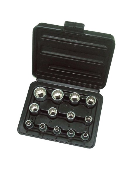 1 - Set de 13 cles a douille 1/4 multilock Fervi 0795/1