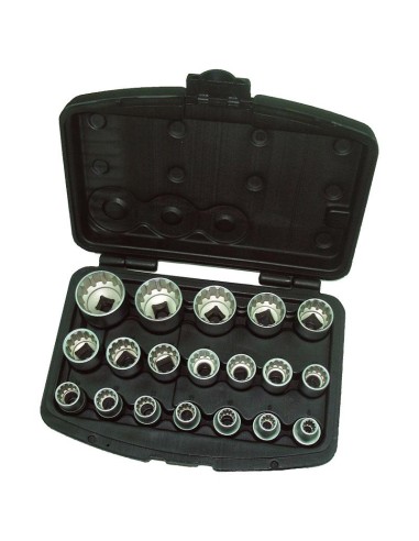 1 - Set de 19 cles a douille 1/2 multilock Fervi 0795/2