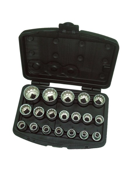 1 - Set de 19 cles a douille 1/2 multilock Fervi 0795/2