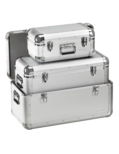 1 - Lot de 3 malles aluminium Set of 3 aluminum trunks Fervi 0849