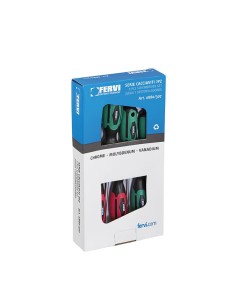 1 - Jeu de 7 tournevis cruciformes Series 7 Phillips screwdrivers Fervi 0880/307