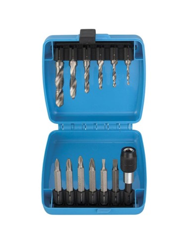 1 - Set outils pointe-filetage-fraise insert pour perceuse-visseuse 1/4 fervi 0890