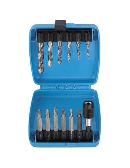 1 - Set outils pointe-filetage-fraise insert pour perceuse-visseuse 1/4 fervi 0890