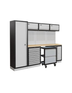 1 - Mobilier modulable mobilier d'atelier bancs armoires tiroirs Fervi a007s