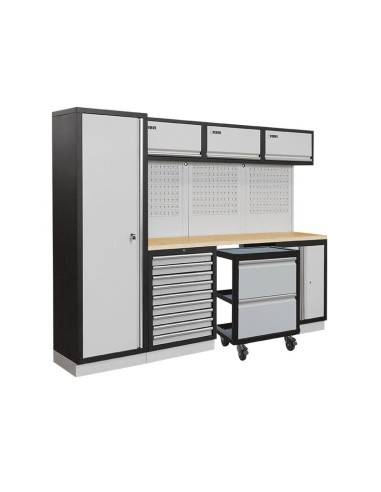 1 - Mobilier modulable mobilier d'atelier bancs armoires tiroirs Fervi a007s