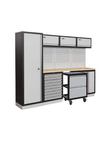 1 - Mobilier modulable mobilier d'atelier bancs armoires tiroirs Fervi a007s