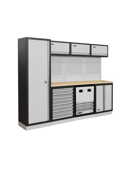 1 - Mobilier modulable mobilier d'atelier bancs armoires tiroirs Fervi a007u