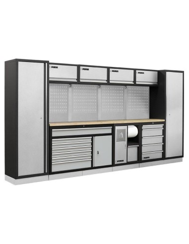 1 - Mobilier modulable mobilier d'atelier bancs armoires tiroirs Fervi a007v