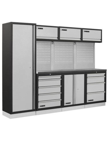 1 - Mobilier modulable mobilier d'atelier bancs armoires tiroirs Fervi a008d