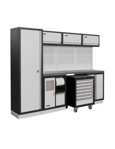 1 - Mobilier modulable mobilier d'atelier bancs armoires tiroirs Fervi a008e
