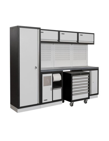 1 - Mobilier modulable mobilier d'atelier bancs armoires tiroirs Fervi a008e