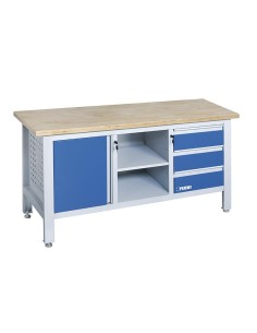 2 - Etabli avec plateau en bois et commode 1690 mm fervi b009/a2