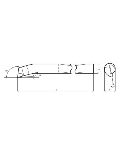 1 - Outil de tournage interieur ISO 9 droit 16x16 mm pour tour