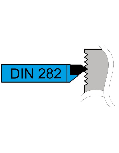 2 - Outil DIN 282 filetage exterieur droit 12x12 mm pour tour