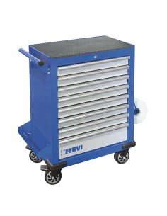 1 - Coffre a outils 8 tiroirs atelier garage Fervi C960/F8