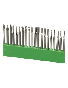 1 - Lot de 20 limes rotatives diamantees pour gravure tige 3 mm