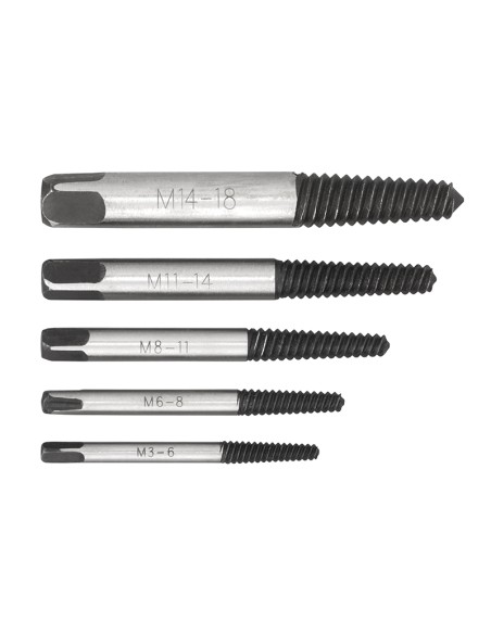 2 - Lot de 5 extracteurs pour vis m3 - m18