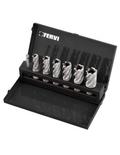 1 - Jeu de 12 fraises 12 - 22 mm avec fixation Weldon pour perceuse magnetique